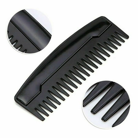 AkoaDa Stainless Steel Comb for Men Black Powder Coated Finish Hairdressing