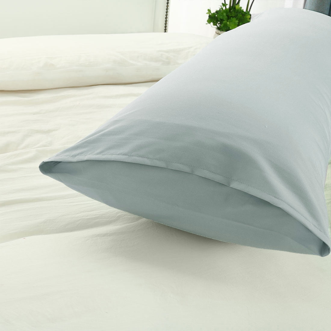 Unique Bargains Microfiber Pillowcase Long Bolster Body Pillow Cover 20" x 54"