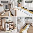 thumbnail image 5 of Blue and Gold Marble Glitter Waves Pattern Kitchen Rugs Sets Of 3,Kitchen Runner Rugs Non Skid Washable,Decorative Kitchen Floor Mats for Kitchen,Sink,Laundry,17"x30"+ 17"x47" + 17"x59", 5 of 6