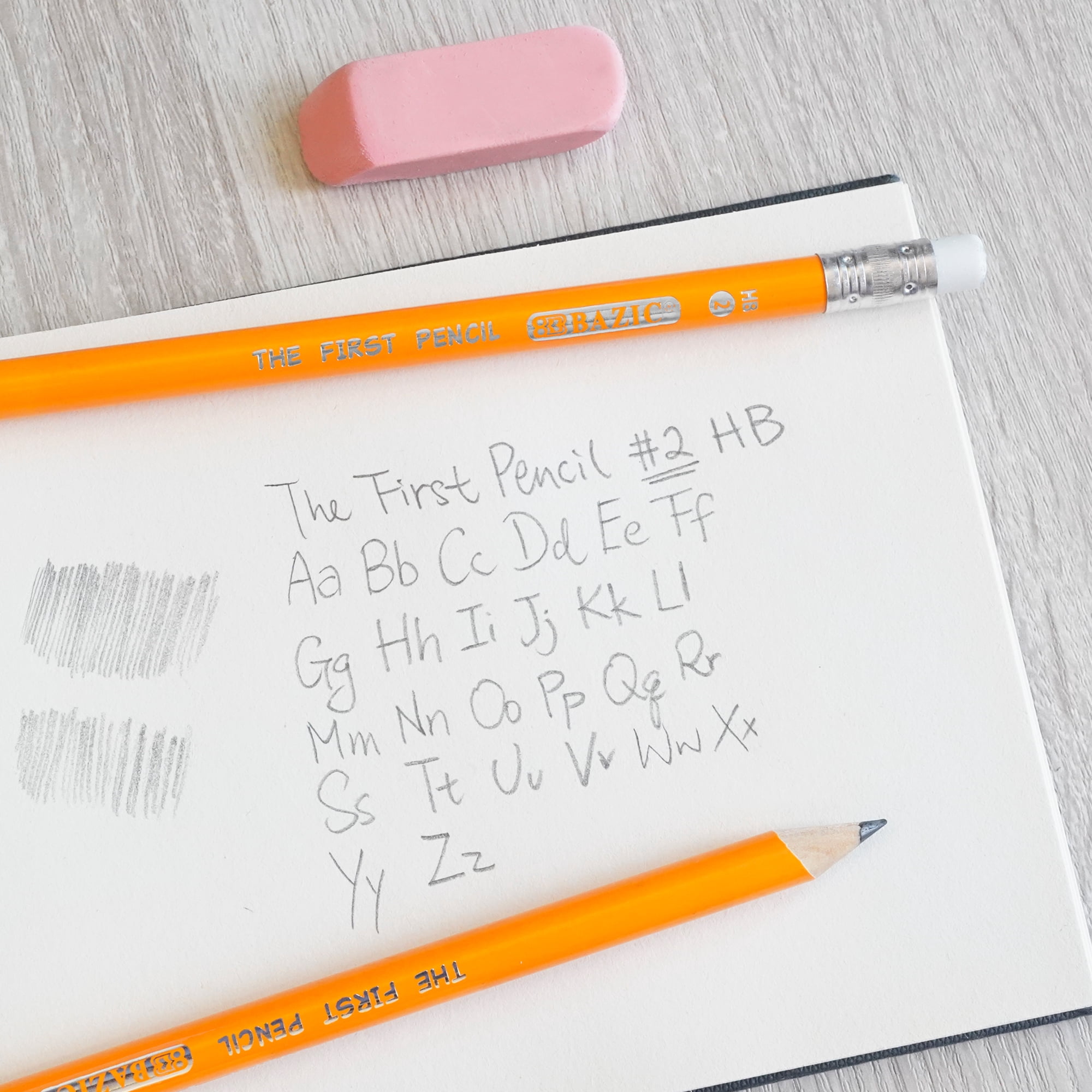 BAZIC Pre-Sharpened #2 HB Jumbo Pencils, Latex Free Eraser (12 Count/Pack), 72-Packs