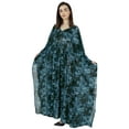 thumbnail image 2 of Moomaya Long Beach Sheer Kaftan Dress For Women Printed Beachwear V-Neck Swimsuit Resort wear Kimono Cover Up, 2 of 7