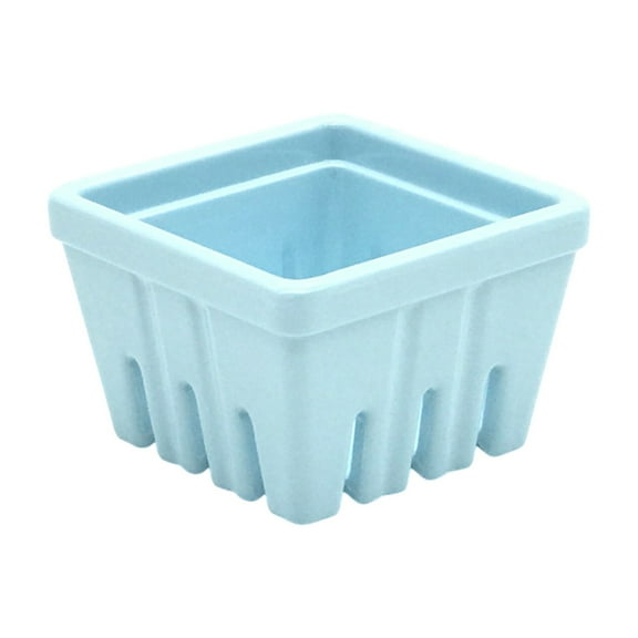 Nmdmisc Berry Basket,Square Kitchen Fruit Bowl With Holes,4.13" Colander Cute Bowl for Strawberry Berries Grape Cherry Veggies, Blue