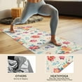 thumbnail image 4 of Pioneer Flower Floral Print Pattern Hot Yoga Mat Towel Non Slip for Hot Yoga - Quick-Drying Yoga Mat Cover with 4 Corner Pockets with Travel Bag - Hot Yoga Towel Non Slip 70"x26", 4 of 6