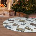 thumbnail image 6 of Picia Tractor and Dumper Print Christmas Tree Skirt , Christmas Tree Skirt Ornaments for Merry Christmas Holiday Party Decorations Indoor Outdoor-36", 6 of 7