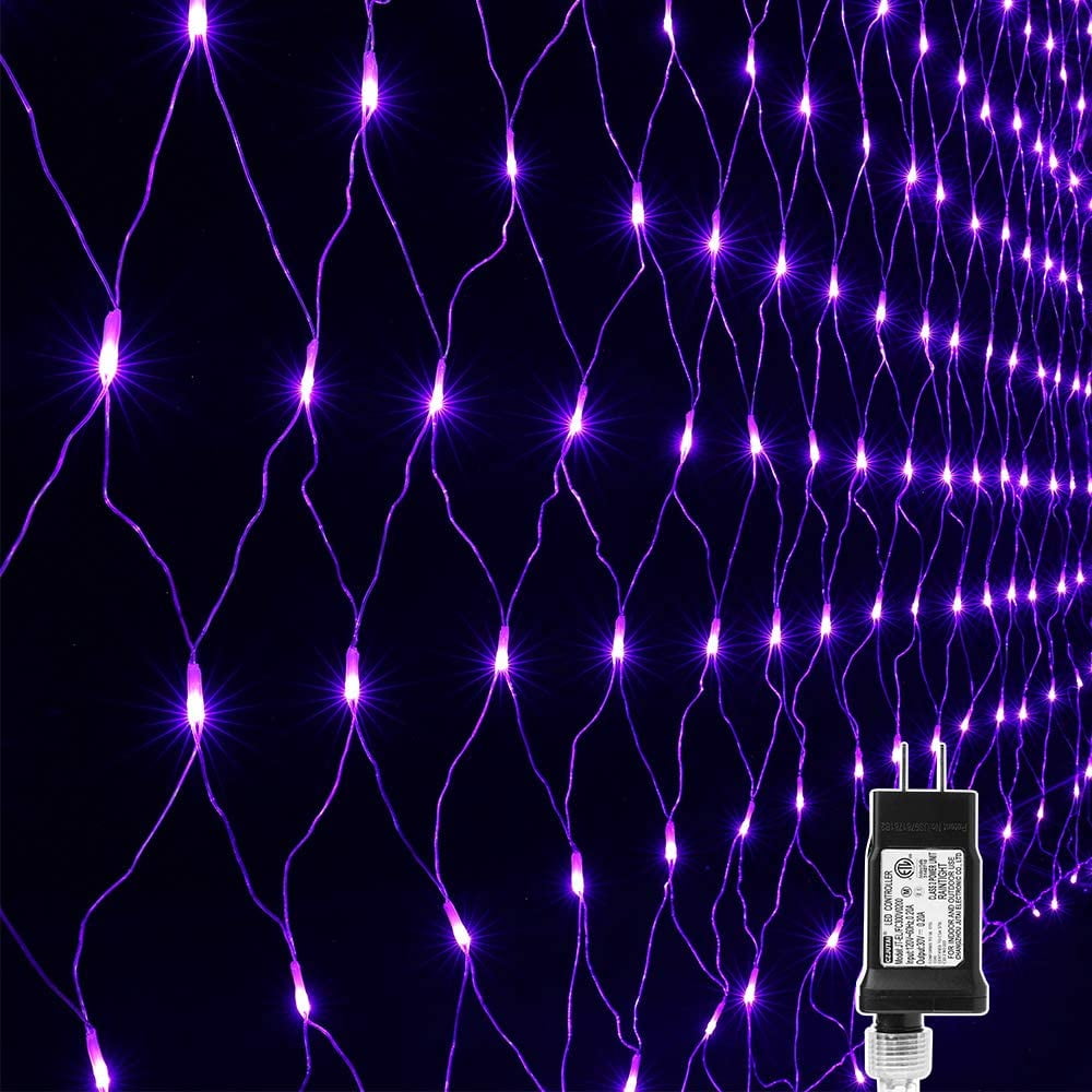 12ft x 5ft 360 D Halloween Net Lights, 8 Modes Low Voltage Mesh