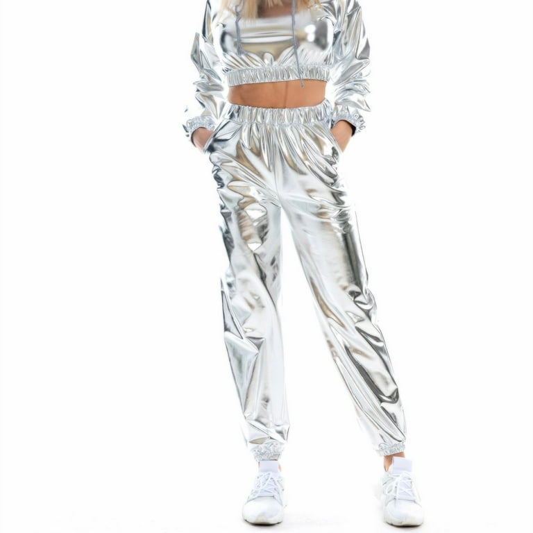 Bmisegm Carnival Women's Fashion Holographic Streetwear Club Cool