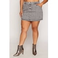 thumbnail image 2 of Womens Plus Size Beaded Acid Wash Denim Mini Skirt, 2 of 3