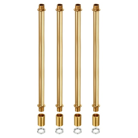 

Uxcell M10x1mm Thread 200mm Coupling Nut with Pipe Hex Nut Threaded Extension Rod Kit Gold Tone 4 Set