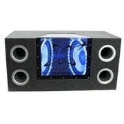 Pyramid 10 1000W Car Subwoofers with 2000W 2-Ohm 2-Channel Amp, Pack of 2