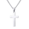 thumbnail image 1 of Mode Hommes Simple Croix Pendentif Alliage Collier Chaîne Bijoux Cadeau de Noël, 1 of 10