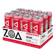 ZOA Zero Sugar Energy Drink, Strawberry Watermelon, 12oz (12-Pack)
