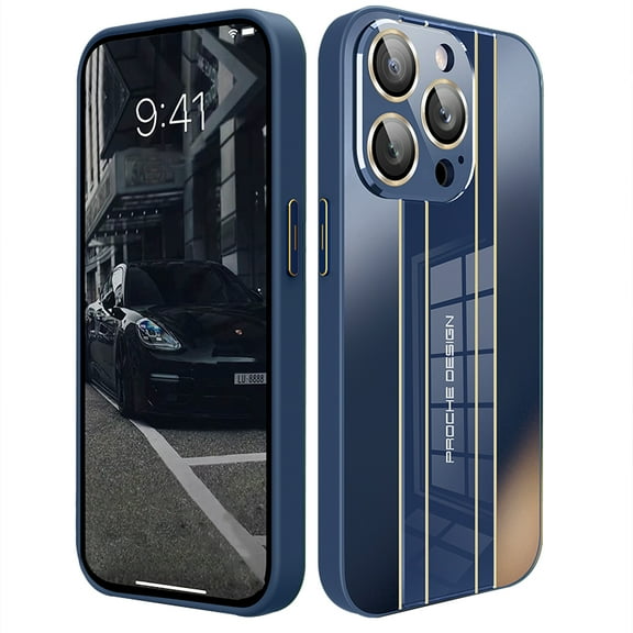 SaniMore Designed for iPhone 13 Pro Case (2021), Shockproof TPU Slim Case Built-in One-Piece Lens Film Anti-Drop Armor Protection Cover for Apple iPhone 13 Pro 6.1-inch, Navyblue