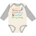 thumbnail image 3 of Inktastic Hacker Like Daddy Boys or Girls Long Sleeve Baby Bodysuit, 3 of 5