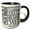 Black/White, variant on 3drose, Modern Black and Image of Gold Brush Stroke One Hundred Happy Birthday, 11oz Magic Transforming Mug