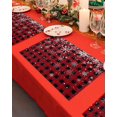 thumbnail image 4 of Christmas Placemats Set of 4, White Snowflake Placemat for Dining Table Decorations, Cotton Linen Red and Black Buffalo Plaid Place Mats, Xmas Table Mats for Kitchen Dinner Holiday Party Decor Gift, 4 of 6