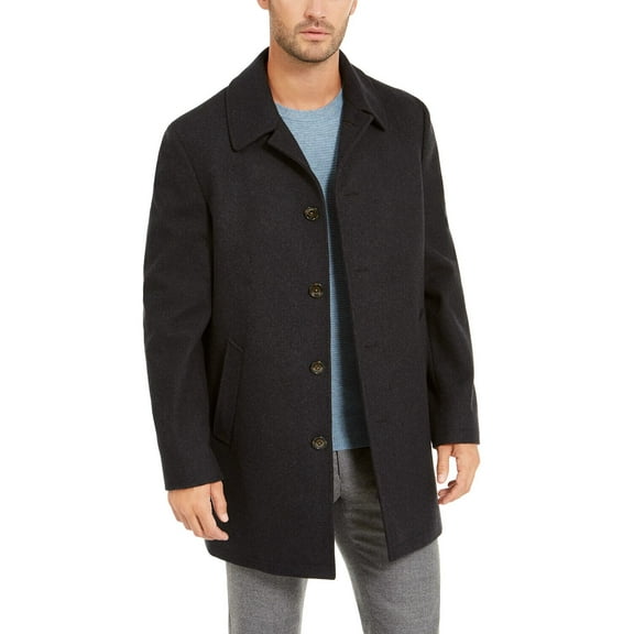 Lauren Ralph Lauren Mens Classic-Fit Wool Blend Coat 58 Regular Charcoal NWT