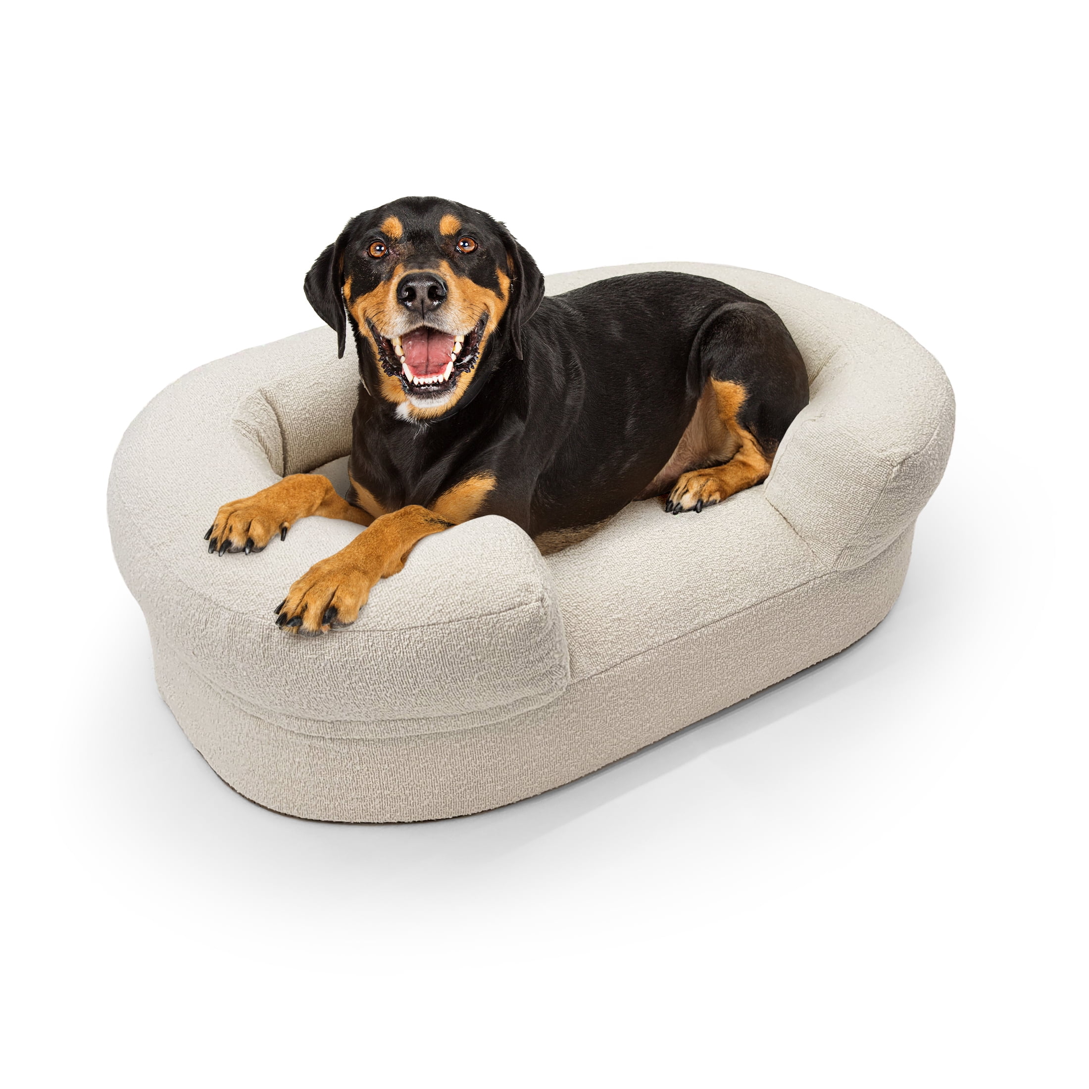 Beautiful Bolster Medium Pet Bed, 36 x 24 x 12in, Ivory by Drew Barrymore