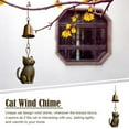 thumbnail image 4 of Copper Cat Wind Chime with Crisp Sound for Indoor and Outdoor Decoration, Ideal for Cat Lovers, 4 of 9