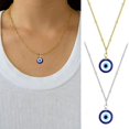 thumbnail image 3 of Colgantes De Ojo Azul De Moda, Gargantillas, Collar De Abalorios De Aleación Para Mujeres Y Hombres, Collares De Cadena Monstrate AP007568-01, 3 of 6