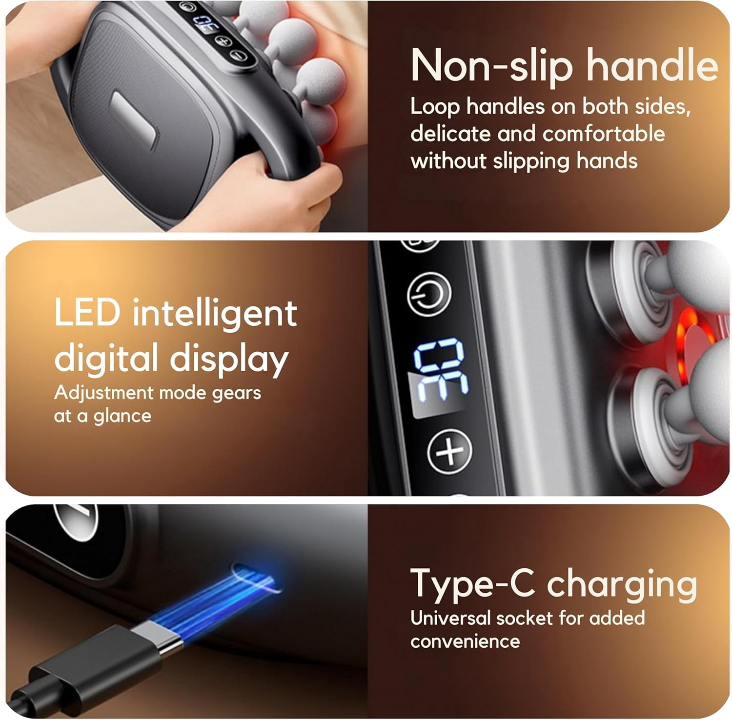 16 Head Massage Gun Deep Tissue - 2026 Upgraded 16-Drive Back Muscle Massager with 3 Modes & 30 Intensities
