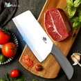 thumbnail image 6 of Ceramic Knife Kitchen Utility Knife 7 Inch Fruit Vegetable Slicing Knife Meat Cleaver Household Chef Knives Cutter with Sheath White Blade Rust Proof (Grey), 6 of 6