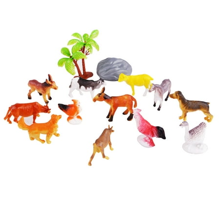 Farm Animal Action Figure Assortment Kids Educational Toy Set of