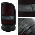 thumbnail image 7 of AKKON - Fits 1999-2001 Dodge Ram 1500 Sport Models Black Headlights +Dark Red Smoked Tail Lights Pair combo Replacement, 7 of 7