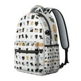 thumbnail image 2 of Trendy Cat Design Backpack for Women & Teens - Spacious Waterproof School Bag for Work & Travel - Lightweight Laptop Backpack with Organizer Pockets - Fun Floral Cat Pattern, 2 of 6