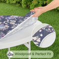 thumbnail image 5 of Pioneer Flower Floral Print Pattern Round Fitted Tablecloth with Elastic Edge,Dining Table Cover Waterproof,Outdoor Round Tablecloth for Camping,Dining,Indoor and Outdoor, 5 of 7