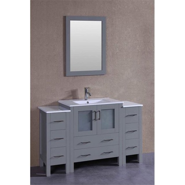 Mercury Import Group AGR130U2S 54 in. Bosconi Single Vanity Set - Gray