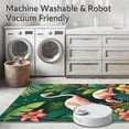 thumbnail image 5 of ODIKA 3'x5' Machine Washable Non-Slip Area Rug, Tropical Flamingo Oasis Exotic Summer Doormat for Patio High Traffic Rug, Green, 99173, 5 of 7