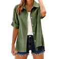 thumbnail image 3 of Kelon Womens Summer Short Sleeve Collared Boho Tops Outfits Trendy Clothes 2026 Casual Summer Tshirt, 5XL, 3 of 9