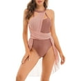 thumbnail image 2 of CHICTRY Costume de Danse Lyrique pour Femmes Robe Sans Manches Asymétrique Contemporaine Ballet Danse Moderne Abricot m, 2 of 6