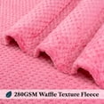 thumbnail image 4 of PAVILIA Hot Pink Throw Blanket for Couch Bed, Soft Fleece Throws for Sofa Chair, Fuzzy Waffle Textured Blanket, Cozy Warm Lightweight All Season Blanket Throw, 50x60, 4 of 9