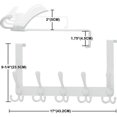 thumbnail image 2 of Storage HookWhite Over The Door Hook - 5 Triple Hooks, Heavy Duty Over The Door Towel Rack, Coat Rack for Clothes, Hat, Towel, 2 of 5