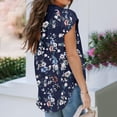 thumbnail image 5 of Summer Savings Clearance 2023! TAGOLD Womens Summer Tops,Women's Summer Casual Short Sleeve Blouse Button Floral Print Turndown Collar T-Shirt Tops, 5 of 5