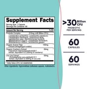 Nutricost Probiotic for Women 30 Billion CFU, 60 Capsules - Complex with Acacia Fiber, Uva Ursi & Cranberry Extract, Non-GMO & Gluten Free