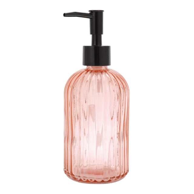 Dispensador de Jabón Vertical de Rayas Conveniente 1 Pc 13.53oz Naranja Negro