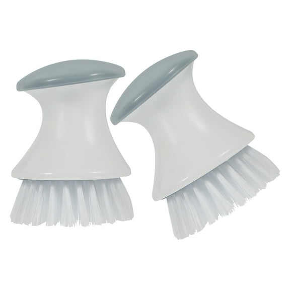 unbranded 2 Pcs Kitchen Brush for Dishes Washing with Handle Dustpan Scrubber Dad White