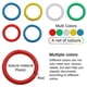 thumbnail image 3 of 100 unidades de anillas de plástico flexible en varios colores para uso en encuadernación de documentos, tarjetas y apilamiento de muestras - 46mm, 3 of 5