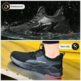 thumbnail image 5 of ulogu Waterproof Steel Toe Shoes for Men Women Lightweight Non-Slip Sneakers Comfortable Puncture Proof Shoes (Men Size 5, Black), 5 of 12