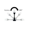 thumbnail image 3 of Pactrade Marine 12V Marine Boat Yacht Pontoon Navigation Anchor Light 360 Degrees All Around White Color Splashproof Black Housing (LED Fold Down Base (H=9.5")), 3 of 10