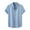 Light Blue, variant on fartey Men's Summer Cotton Linen T Shirt Loose Breathable Button Down Shirts Top Casual 2024 Short Sleeve Blouse Lightweight Soft Lapel Solid Color Hawaiian Tops