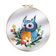 thumbnail image 1 of RONSHIN Owl Embroidery Kit For Beginners, Animal Stamped Pre Printed Embroidery Kits, Starter Needlepoint Kits With Instructions Clothes Hoops Threads Needles, 1 of 9