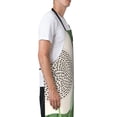 thumbnail image 4 of XMXT 1 Pcs Waterproof Kitchen Cooking Apron, Green Abstract Floral Graffiti Adjustable Aprons for Women Men with Pockets, 4 of 9