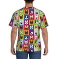 thumbnail image 3 of Vsdgher Colorful Bulldog Print Men's Dry Fit Mesh Athletic Shirts Moisture Wicking Tennis T-Shirt Tops, 3 of 9