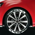 thumbnail image 4 of 8Pcs White Reflective Car Tire Lettering Stickers Blade Style Decor Accessories, 4 of 5
