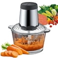 thumbnail image 1 of YOPTOP Dual Speed Food Processor 300W Electric Meat Grinder 4 Bi-Level Blades Vegetable Chopper Detachable Dishwasher Safe Food Chopper with 3L/12 Cup Glass Container for Kitchen Home Us,usplug,none, 1 of 9