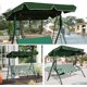 thumbnail image 4 of Techo de repuesto para columpio de jardín, resistente al sol, tamaño 190x132x15CM (verde + Beige), 2 uds., 4 of 4