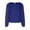 Blue, variant on aidice Tops for Women Trendy Round Neck Long Sleeve Loose Blouses Keyhole Ruched Solid Color Shirts